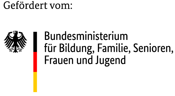 Logo Bundesministerum für Bildung, Familie, Senioren, Frauen und Jugend fördert das Projekt