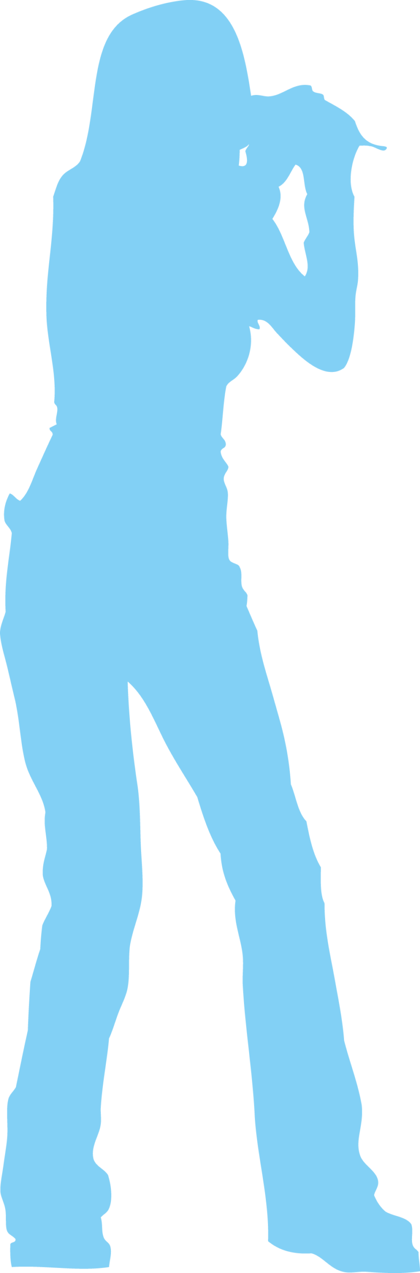 Silhouette einer Sängerin