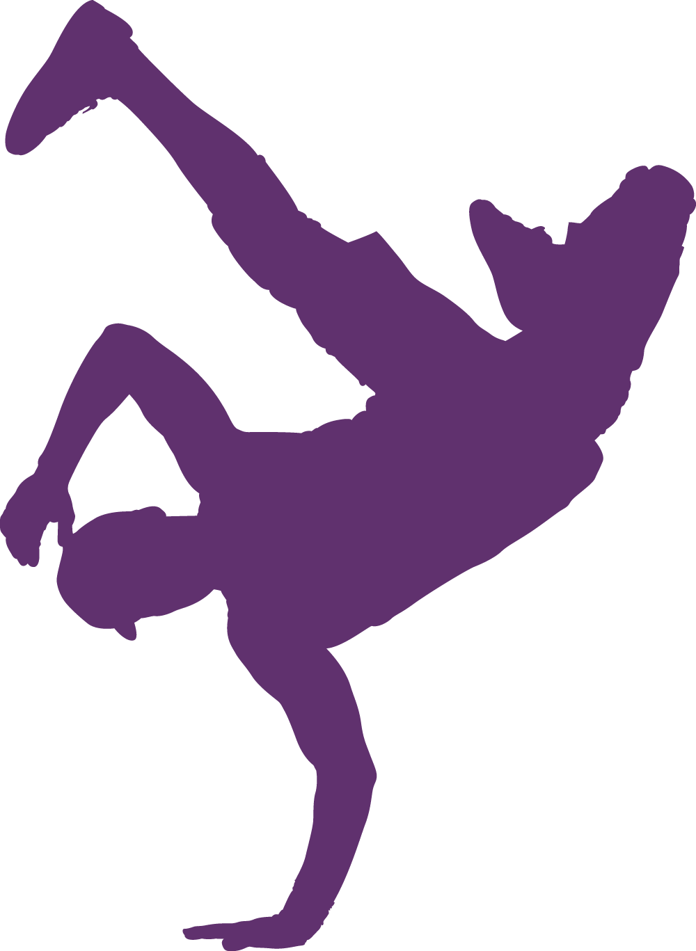Silhouette Breakdance tanzen