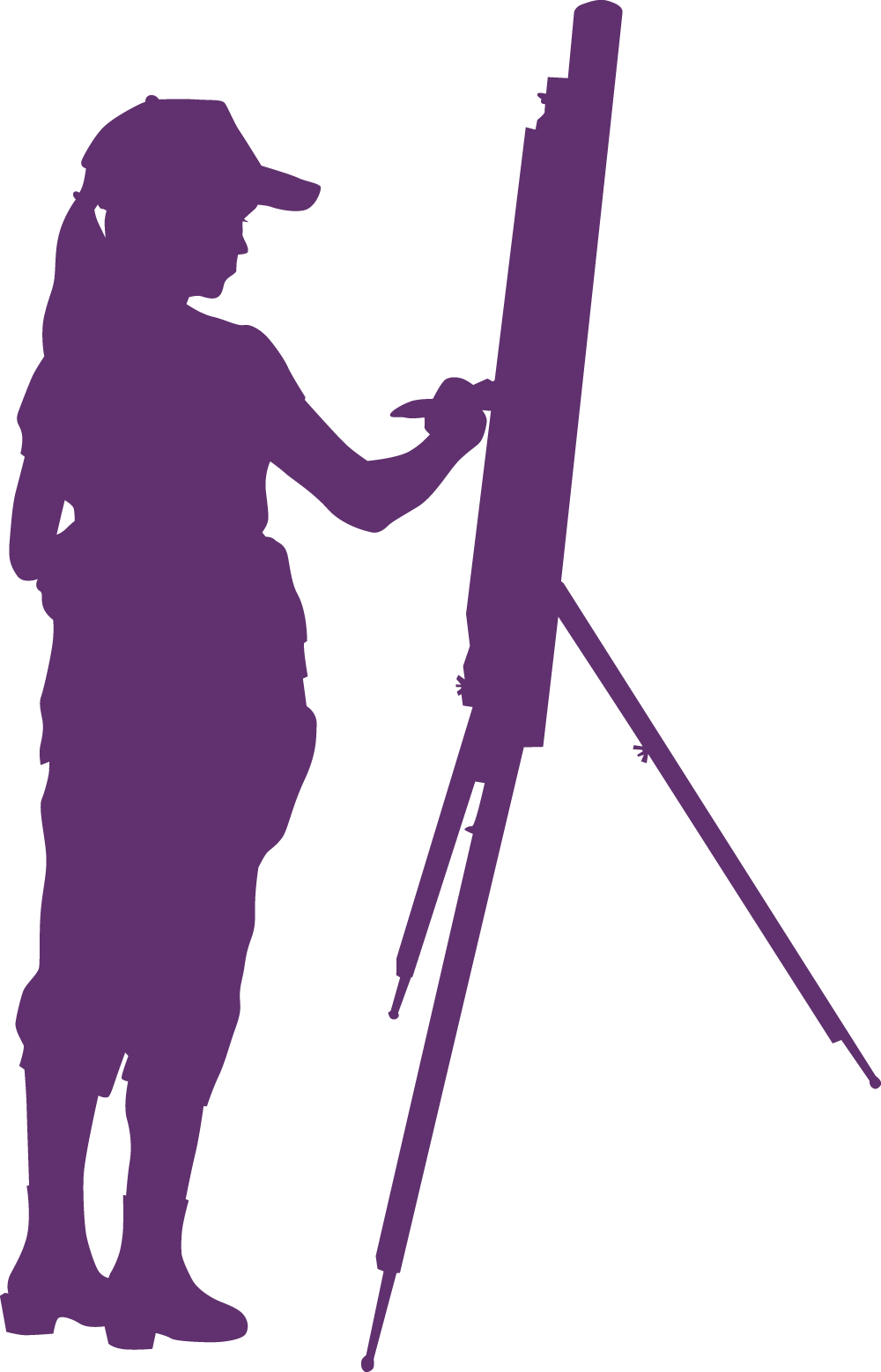 Silhouette Gemälde auf Staffelei malen